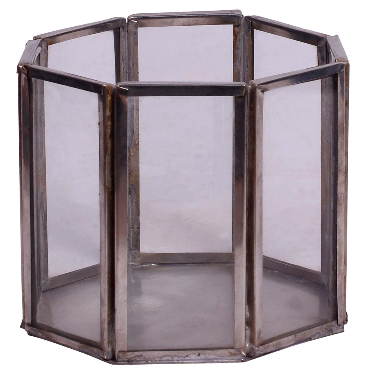 Polygon-Shaped Pen Stand - Handmade in Steel & Glass - Holders & Organizers - Working Desk / Study Table Accessories - Home / Office Decor - Buy in Bulk Wholesale